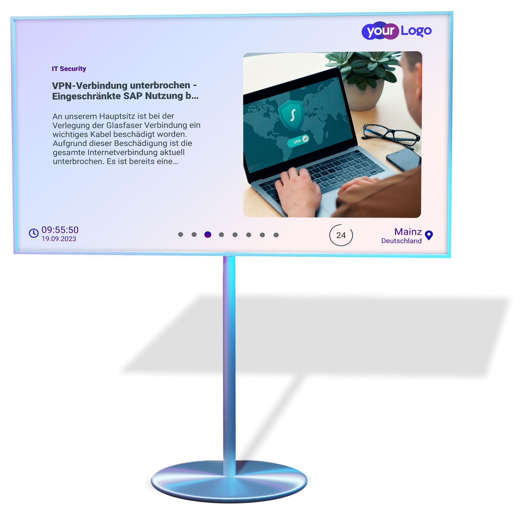 VANTAiO TV Display: Digital Signage für Unternehmenskunden